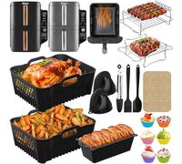 Accessori per friggitrice ad aria Ninja Double Stack XL 9,5 L SL400EU/SL400EUCP,e set di due serbatoi interni in silicone per friggitrice ad aria Ninja Foodi MAX Dual Zone SL400EU/COSORI 8,5L