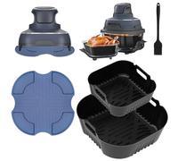 Accessori per friggitrice ad aria per Ninja CRISPi Portable FN101UKGY, fodere in silicone riutilizzabili e tappetini resistenti al calore sottopentola per contenitori da 4 QT e 6 tazze FN101UKSG