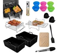 Accessori Per Friggitrice ad Aria Set Compatibile con Ninja Foodi Max Dual Zone AF400EU AF300EU 7.6L-9.5L e Altri Dual Zone Friggitrice ad Aria Senza BPA