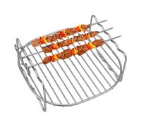 Accessori per friggitrici ad aria con spiedini - set rack per spiedini in acciaio inossidabile, kit di spiedo per friggere per cottura, grigliate e tostatura | Spiedini riutilizzabili