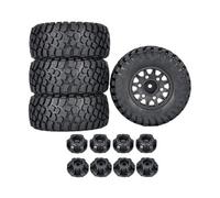 Accessori per giocattoli pezzi 112mm 1/8 1/10 ruota per pneumatici per camion a breve corso con 12/14/17mm esagonale per Traxxas Slash Arrma SENTON VKAR RC Car(Black)