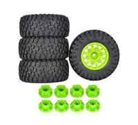 Accessori per giocattoli pezzi 112mm 1/8 1/10 ruota per pneumatici per camion a breve corso con 12/14/17mm esagonale per Traxxas Slash Arrma SENTON VKAR RC Car(Green)