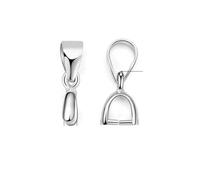 Accessori per gioielli fatti a mano in argento sterling 925, chiusura a cauzione, gancio per collana, connettore, accessorio di moda - 20 pezzi piccoli