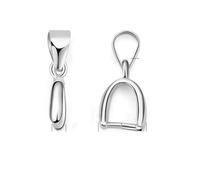 Accessori per gioielli fatti a mano in argento sterling 925, chiusura a cauzione, gancio per collana, connettore, accessorio di moda - 20 pezzi grandi