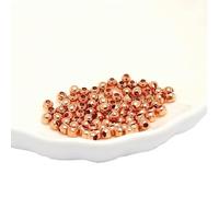 Accessori per gioielli Perline in metallo fai da te Color oro/rodio/tono bronzo Perline distanziatrici a sfera liscia per la creazione di gioielli 2/2,5/3/4/5/6/8/10 mm-Colore oro rosa-5 mm 200 pezzi