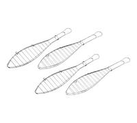 Accessori per grill tepro set da 4 pezzi per 4 pesci ciascuno, cromato, lunghezza: circa 42 cm, 8521