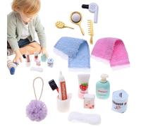 Accessori Per Il Bagno Della Casa Delle Bambole - Casa Di Bambole In Miniatura | Set Di Accessori Per Bagno In Casa Bambola, Comodo Accessori Per Vanità In Miniatura Set Simulazione Pettina
