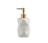 Accessori Per Il Bagno Distributore di sapone moderno, distributore di sapone in ceramica goffrata, pompa di schiuma da fattoria, bottiglia ricaricabile(Beige)
