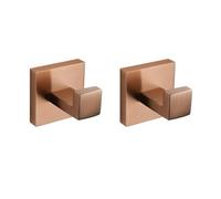 Accessori per il bagno in oro rosa spazzolato Accessori da bagno quadrati Porta carta igienica Porta asciugamani Barra porta accappatoio Porta asciugamani, Porta accappatoio 2 pezzi, 1