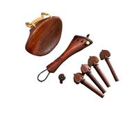 accessori per il violino, Mentoniera for violino 1 Set 4/4 Multicolor Ebano Palissandro Giuggiola Cordiera Tuning Pioli Puntali(Color 1)