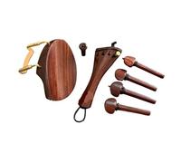 accessori per il violino, Mentoniera for violino 1 Set 4/4 Multicolor Ebano Palissandro Giuggiola Cordiera Tuning Pioli Puntali(Color 5)