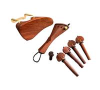 accessori per il violino, Mentoniera for violino 1 Set 4/4 Multicolor Ebano Palissandro Giuggiola Cordiera Tuning Pioli Puntali(Color 4)
