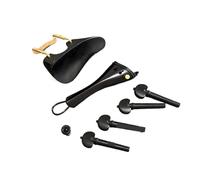 accessori per il violino, Mentoniera for violino 1 Set 4/4 Multicolor Ebano Palissandro Giuggiola Cordiera Tuning Pioli Puntali(Color 2)
