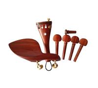 accessori per il violino, Set mentoniera for violino Multicolor 4/4 dimensioni cordiera pioli punta spallina(Red Sandalwood a)