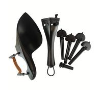 accessori per il violino, Set mentoniera for violino Multicolor 4/4 dimensioni cordiera pioli punta spallina(Ebony Wood a)