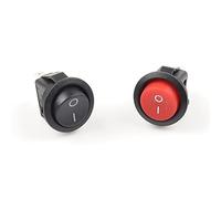 Accessori per interruttori industriali 5pcs KCD1-105 Interruttori a bilanciere for barche rotonde di diametro piccolo nero Mini interruttore a bilanciere ON-Off rotondo a 2 pin (Color : 2pin Red Blac