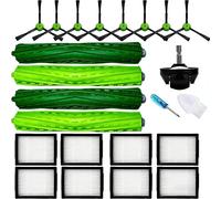 Accessori per iRobot Roomba e5 e6 Combo i5 J5+ i7 i7156 i1 i3+ EVO i4 i8 | JoyBros Kit Ricambi Inclusi 8x Filtri, 4x Rullo Spazzole ,8x Spazzola Laterale 1x Ruota Ricambio