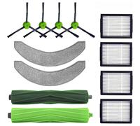 INF Accessori di Ricambio per iRobot Roomba J7 / J7+, 12 Parti, ABS/Tessuto Non Tessuto/Nylon/Microfibra, 2 spazzole Principali, 4 filtri, 4 spazzole Laterali, 2 tergicristalli