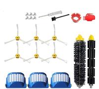 Accessori per iRobot Roomba Serie 600 675 677 692 671 694 691 614 615 635 676 670 645 655 690, 500 Serie 595 585 564 552 Le parti di ricambio includono 3 filtri. 6 spazzole laterali, 1 Spazzola con
