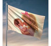 Accessori per la camera per adolescenti e ragazzi con amore materno: una bandiera che commovente bacio autunnale bandiera giardino bandiere divertenti (30 x 45 cm)