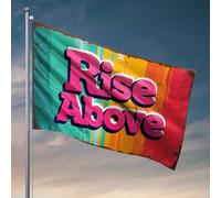 Accessori per la camera per ragazzi adolescenti Rise Above: abbracciare le sfide con coraggio e positività, bandiera regali per la decorazione della casa accessori da bar uomo caverna (152 x 244 cm)