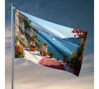 Accessori per la camera per ragazzi adolescenti ritiri sul mare con vista mozzafiato bandiera autunno giardino bandiera bandiera giardino divertente (60 x 90 cm)