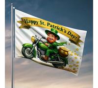 Accessori per la camera per ragazzi e adolescenti, festa di San Patrizio, bandiera da parata in moto, bandiera autunnale da giardino, bandiere divertenti (60 x 90 cm)