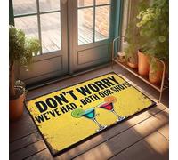 Accessori per la camera per ragazzi e adolescenti Relaxed Vibes: cartello con scritta in inglese "Don'T Worry, We'Ve Had Both OU", zerbino per interni (65 x 90 cm)
