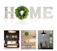 Accessori per la casa, grandi lettere in legno con corona da parete, decorazione rustica da parete per famiglia, cartello da appendere per soggiorno, ingresso e nuova decorazione per la casa