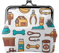 Accessori per la cura del cucciolo, portamonete da donna in pelle, piccolo portamonete con chiusura a lucchetto a bacio, portafoglio per ragazza regalo, Come nella foto, Taglia unica, Organizer per