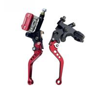 Accessori per la modifica del motociclo Gruppo pompa freno Coperchio in alluminio trasparente 7 8 Frizione pompa freno idraulica manubrio compatibile con parti di motociclette automobilistiche(Gold)