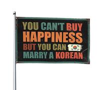 Accessori per la stanza per ragazzi adolescenti che non puoi comprare la felicità ma puoi sposare una bandiera coreana ornamenti per esterni accessori per giocatori (60 x 90 cm)