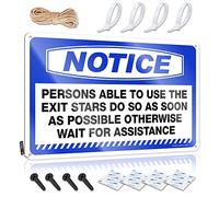 Accessori per la stanza per ragazzi adolescenti Notice Persons Able To Use The Exit Stair Do So Targa in latta cartelli in latta (30 x 40 cm)