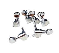 Accessori Per Manopole Di Accordatura Per Chitarra Mini Accordatore Ovale Per Corde Di Chitarra Elettrica Adatto Per Accessori Placcati Argento Cromato(4R 2L)