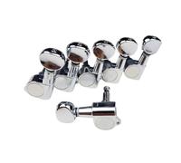 Accessori Per Manopole Di Accordatura Per Chitarra Mini Accordatore Ovale Per Corde Di Chitarra Elettrica Adatto Per Accessori Placcati Argento Cromato(6L)