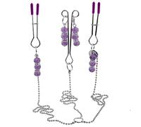 Accessori per massaggio in acciaio inox robusti e durevoli 3 clip estensibili testurizzate facili da usare, amici, giochi sportivi attività familiari, regali (viola)