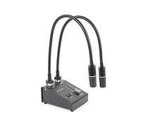 Accessori per microscopi 6W 6500K Microscopio industriale LED Doppio collo d'oca Illuminatore Lampada Spot Light Lamp Fill Light Lamp + 60 LED Ring Light Durata e prestazioni affidabili (Color : A)