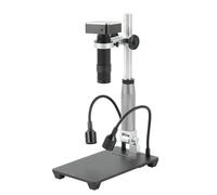 Accessori per microscopi Microscopio digitale HDMI USB da 48 MP 4K con pannello touch, obiettivo C-Mount da 1-130X for riparazione telefono, saldatura, supporto B Durata e prestazioni affidabili
