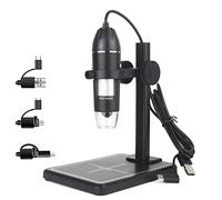 Accessori per microscopi Microscopio digitale USB regolabile 1600X 3 in 1 Microscopio elettronico Tipo-C Fotocamera Durata e prestazioni affidabili(3 IN 1 Lift Stand,1000X)
