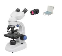 Accessori per microscopio da laboratorio 2.0MP Microscopio digitale binoculare W/Top/Bottom LED illuminato 100 pezzi vetrini preparati, microscopio biologico per studenti 40X-1000X