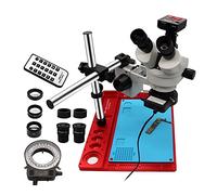 Accessori per microscopio da laboratorio 3.5X 90X Simul-focale Trinoculare Stereo Microscopio 21MP Adattatore HDMI Fotocamera USB Pad in lega di alluminio PCB Strumenti di riparazione per saldatura