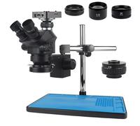 Accessori per microscopio da laboratorio 48MP 2K 60FPS HDMI Videocamera USB Laboratorio industriale Simul Ingrandimento focale Zoom continuo 7X 50X Stereo Trinoculare Microscopio
