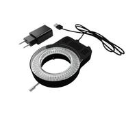 Accessori per microscopio microscopio regolabile 144 LED illuminazione industriale binoculare stereoscopica lente sorgente luminosa (colore: 144 LED anello luminoso)