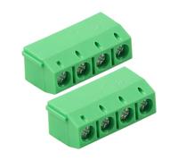 Accessori per morsettiera a vite per montaggio su PCB, passo 5,0 mm, 150 V 6 A, per cavi 18AWG-26AWG, connettori terminali collegabili per espansione GPIO (è verde)