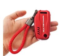 Accessori per moto per Ducati Multistrada V2 V2S V4 V4S MTS 1260 1260S 950S 2017-2024 2025 Custodia per chiavi protezione antigraffio FOB telecomando custodia protettiva e portachiavi (Rosso)