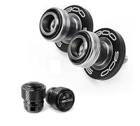 Accessori per Motociclette in Alluminio per Kawasaki Z900 Z900RS Z900SE 2017 2023 2024 2025 Bulloni del cavalletto per slitte con Perno del Braccio oscillante-2PCS-Black