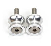 Accessori per Motociclette in Alluminio per Kawasaki ZX10R ZX6R Z800 Z900 per Yamaha MT07 MT09 FZ09 FZ07 Bulloni del cavalletto per slitte con Perno del Braccio oscillante-6MM Silver