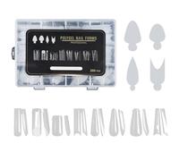 Accessori per nail art, set di 288 punte per manicure fai da te, facili da rimuovere, con stampi facili da usare, di lunga durata, personalizzabili B