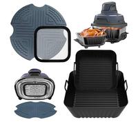 Accessori per Ninja Crispi Air Fryer FN101 - Stampo in silicone resistente al calore, paraschizzi, compatibile con Ninja Crispy 4 in 1 Portable Glass, cottura semplice e sana