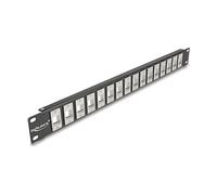 ACCESSORI PER PANNELLI DI CONNESSIONE DELOCK Patchpanel Keystone 16 porte 1 HE 19 Rack